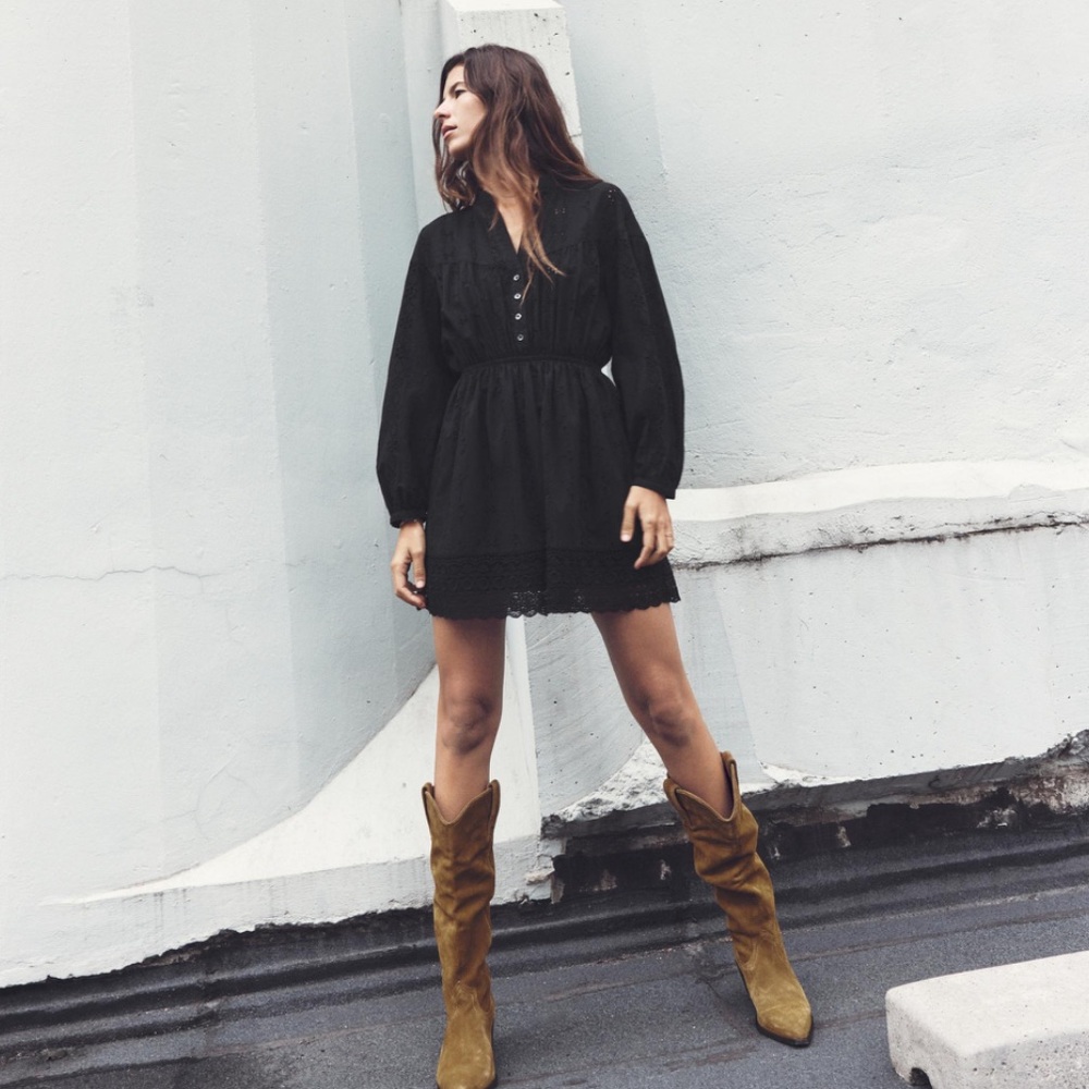 NWOT Zara Embroidered Mini dress